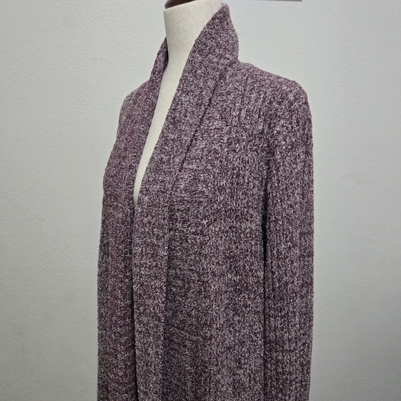 BAREFOOT DREAMS Cozychic Lite Montecito Cardigan Sweater Heathered Burgundy 1X - Picture 6 of 16